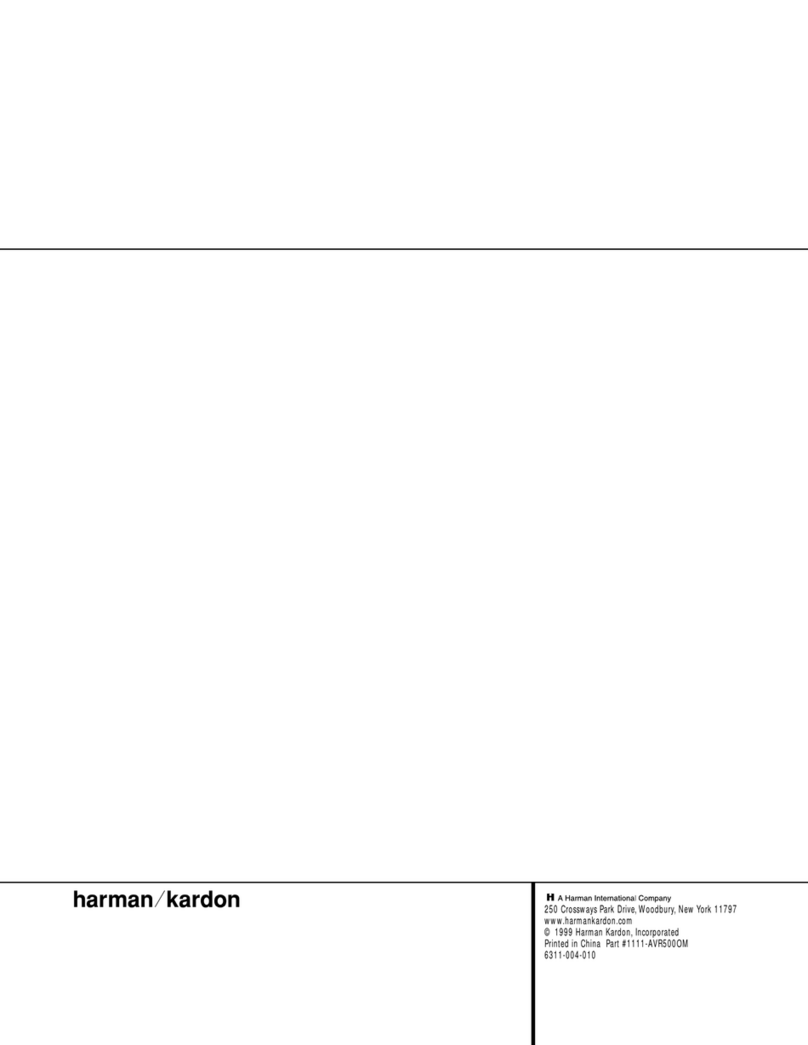 Harman Kardon AVR 500 User manual