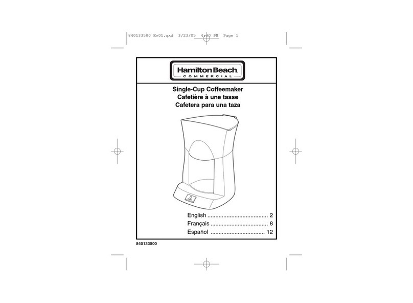 Hamilton Beach HDC100B User manual