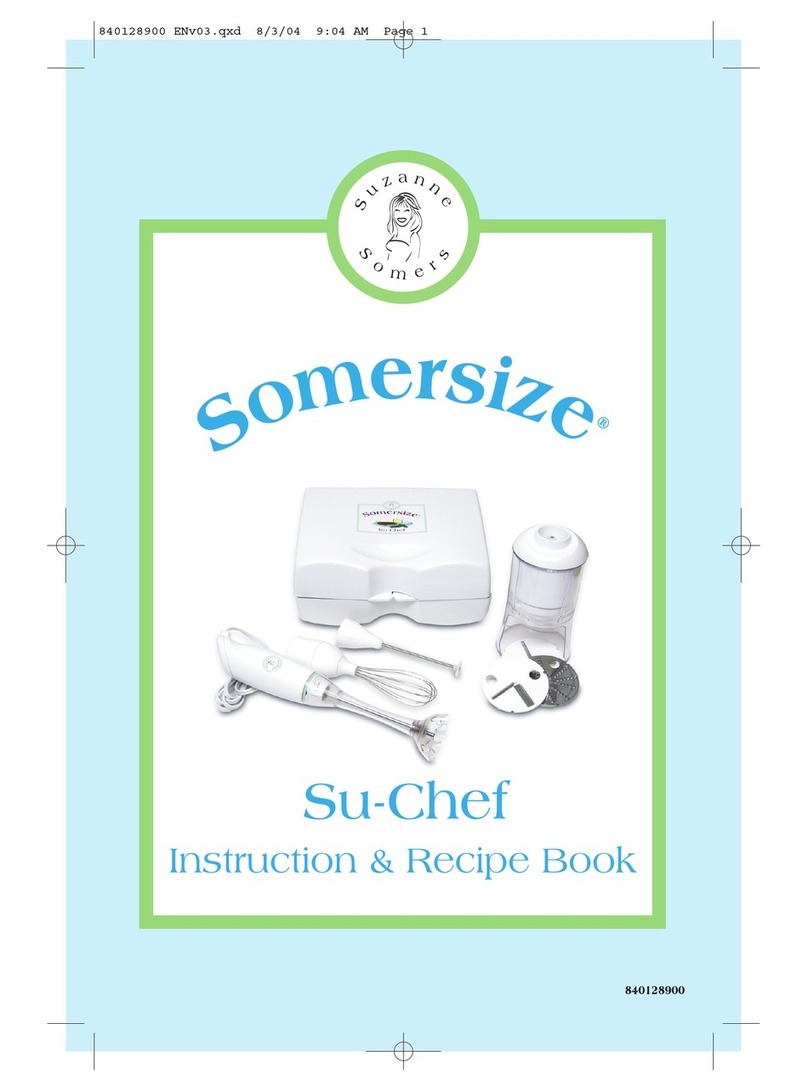 Somersize 59999 - Food Prep Tool Multipurpose Hand... Instructions/recipe book