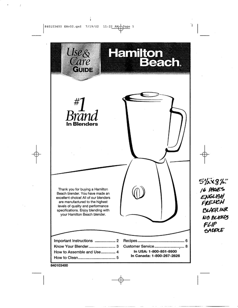 Hamilton Beach 53410 User manual