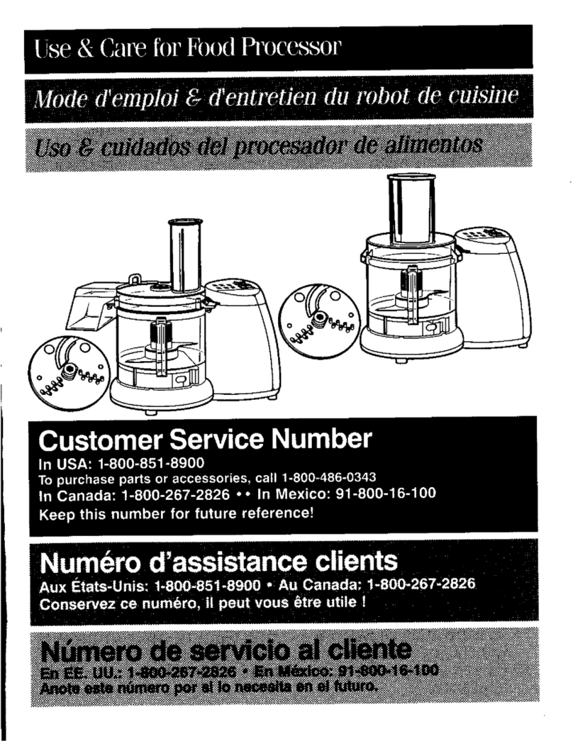 HAMILTON BEACH/PROCTOR SILEX 70500 User manual