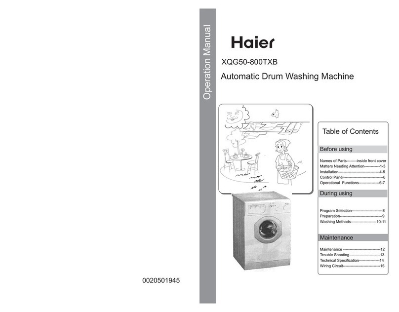 Haier XQG50-800TXB User manual