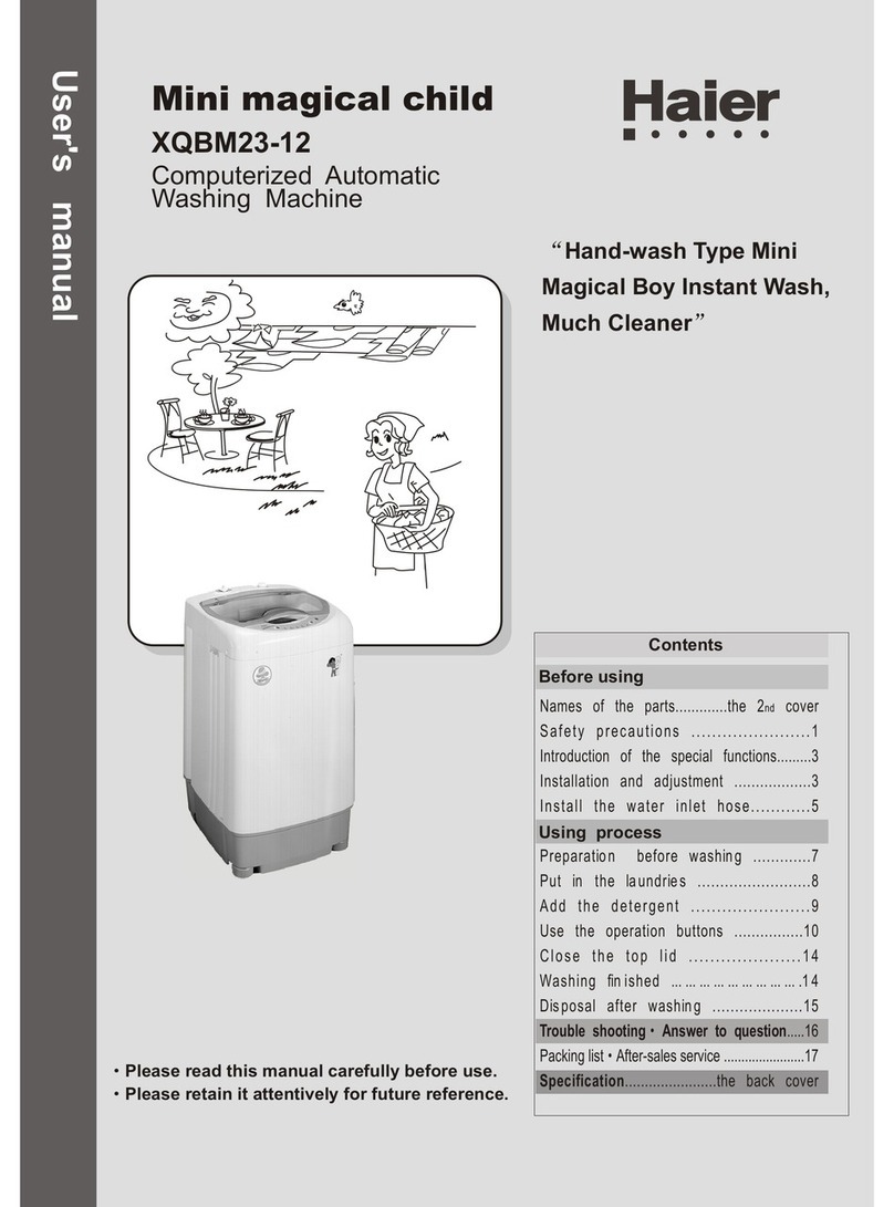 Haier Mini magical child XQBM23-12 user manual