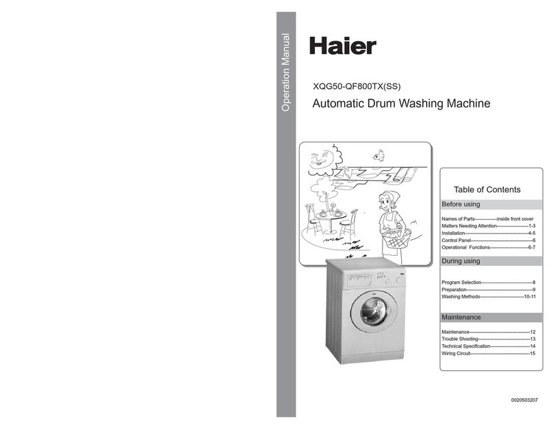 Haier XQG50-QF800 Operation manual