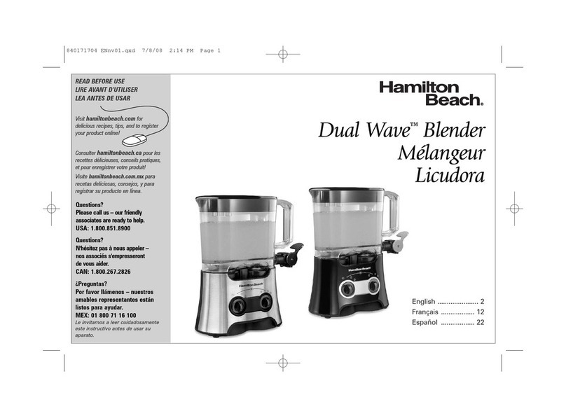 Hamilton Beach 52145H User manual