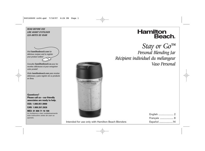 Hamilton Beach 50639 user guide