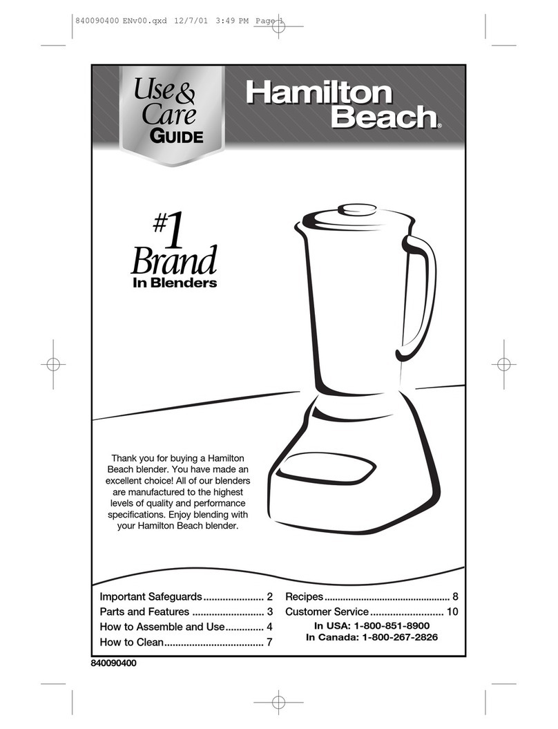 Hamilton Beach 52204BJ Use & care guide