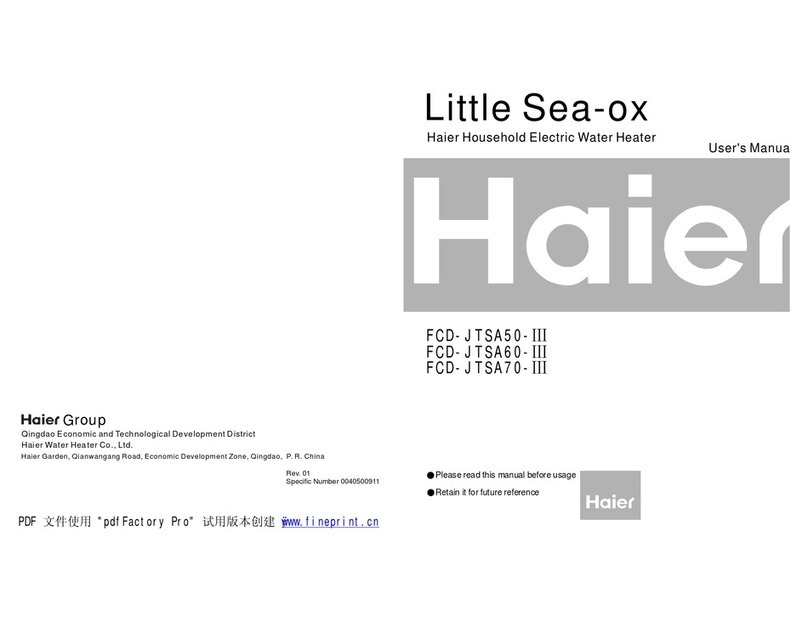Haier Little Sea-ox FCD-JTSA50-III User manual