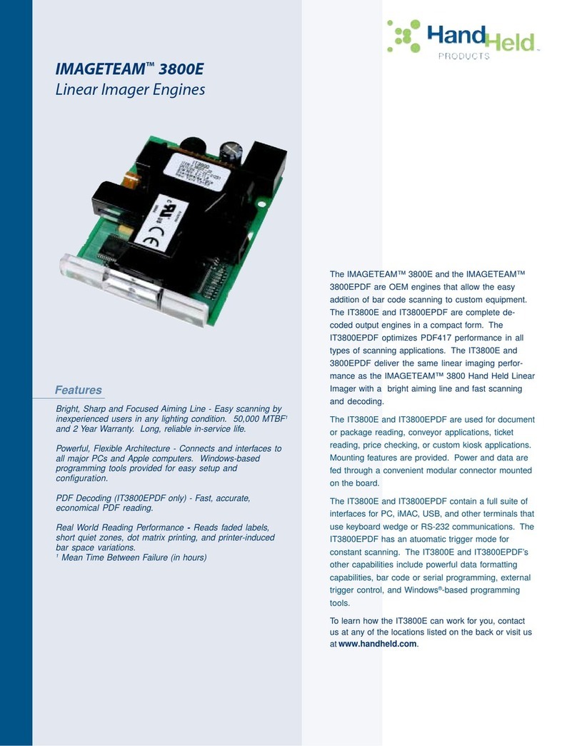 Hand Held Products IMAGETEAM 3800E User manual