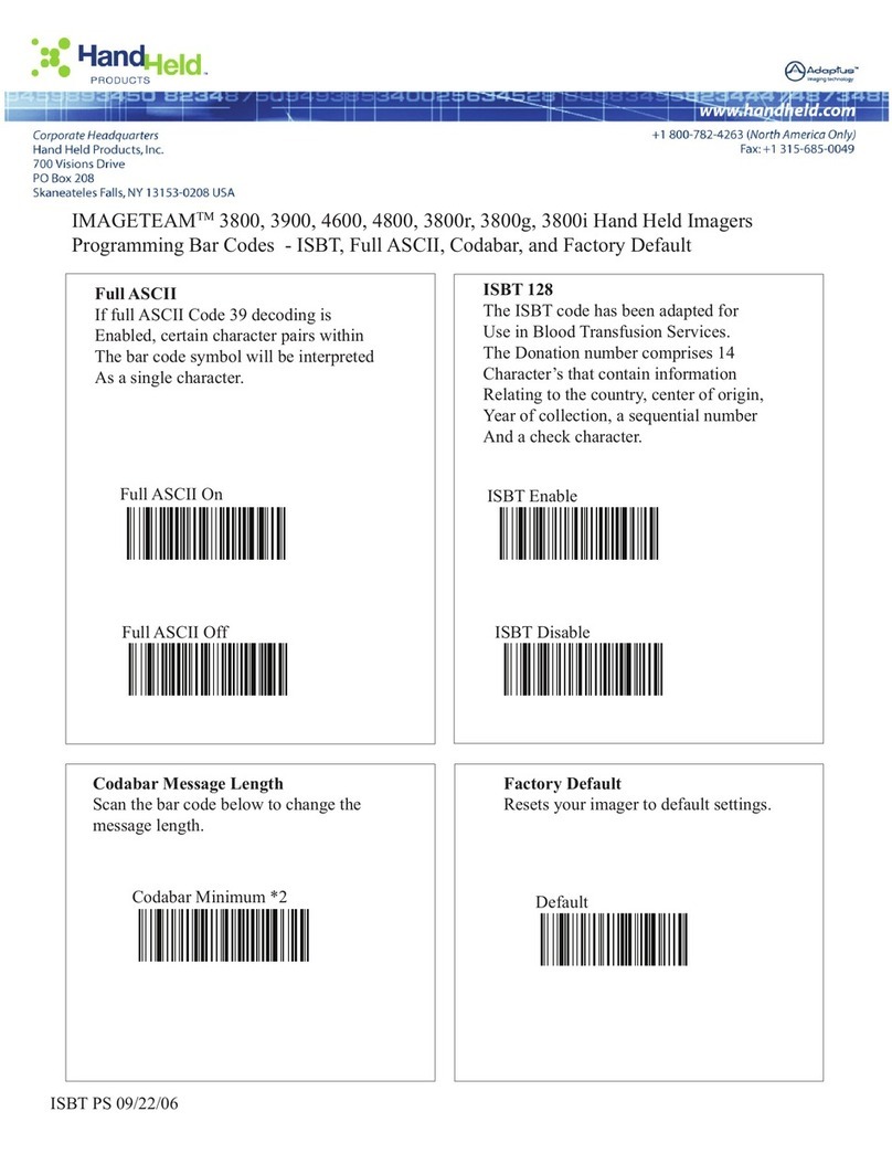 Hand Held Products 3800ESD Operating instructions