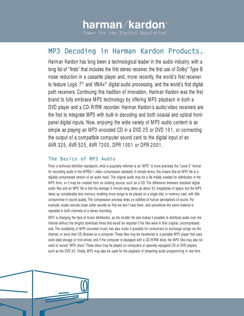 Harman Kardon DVD 101 User manual