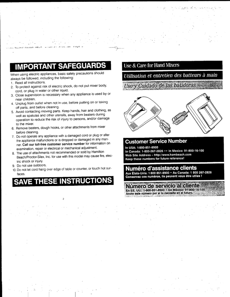 Hamilton Beach 62577R User manual