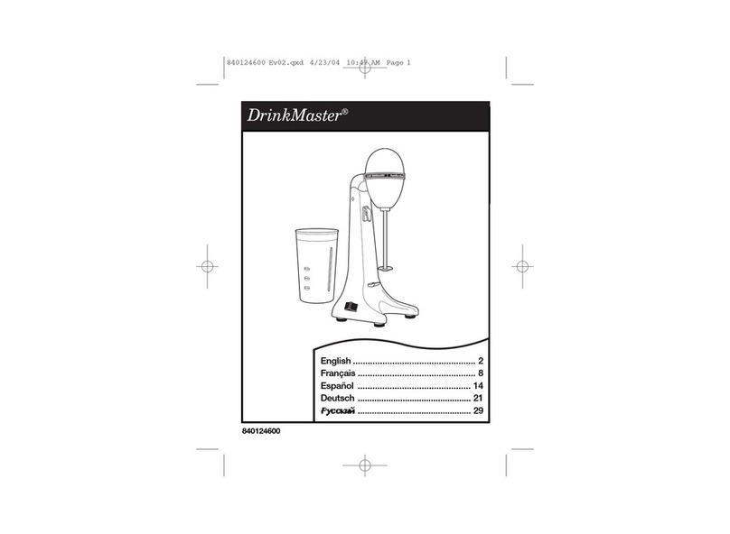 Hamilton Beach DrinkMaster 60110 User manual