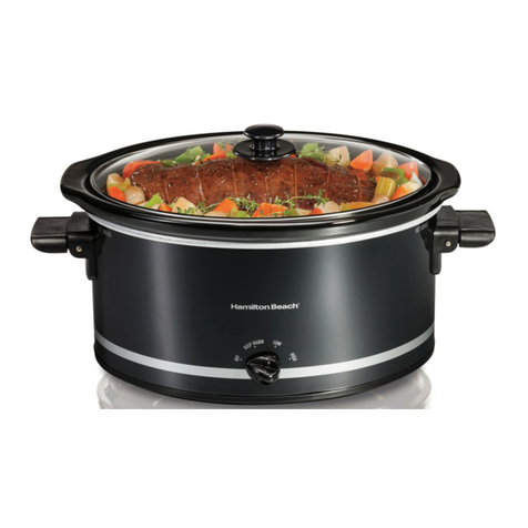 Hamilton Beach 33157C - 5 Quart Portable Slow Cooker User manual