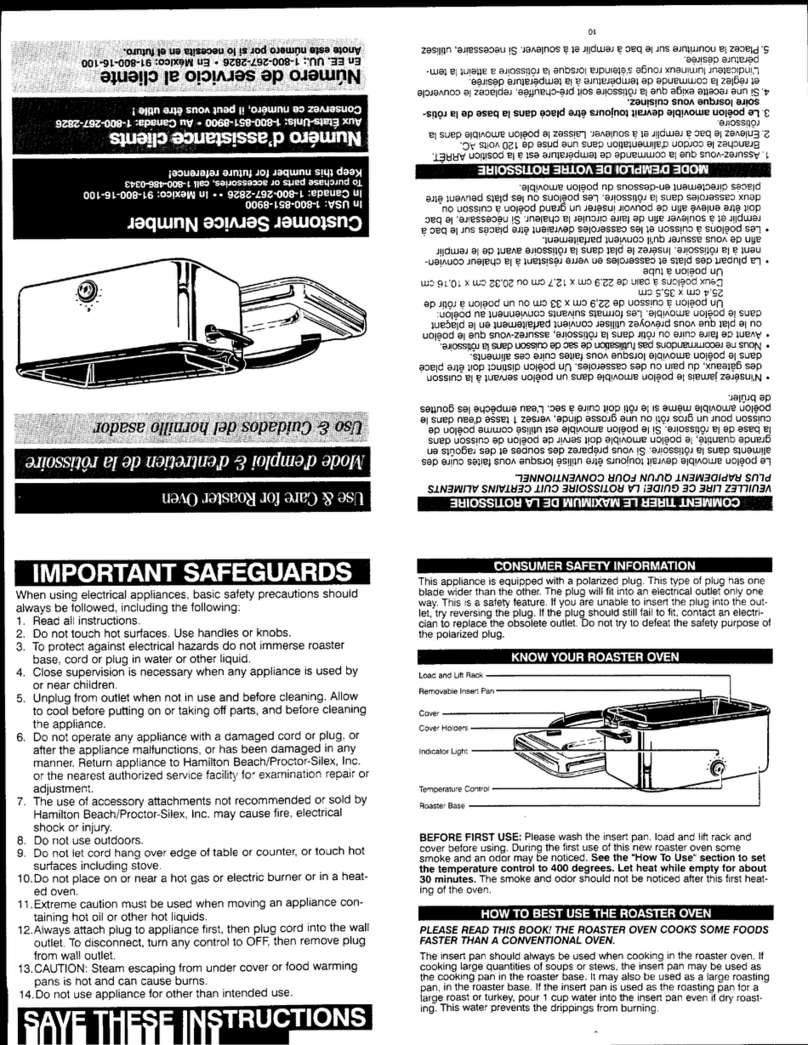 Hamilton Beach 32522 use & care