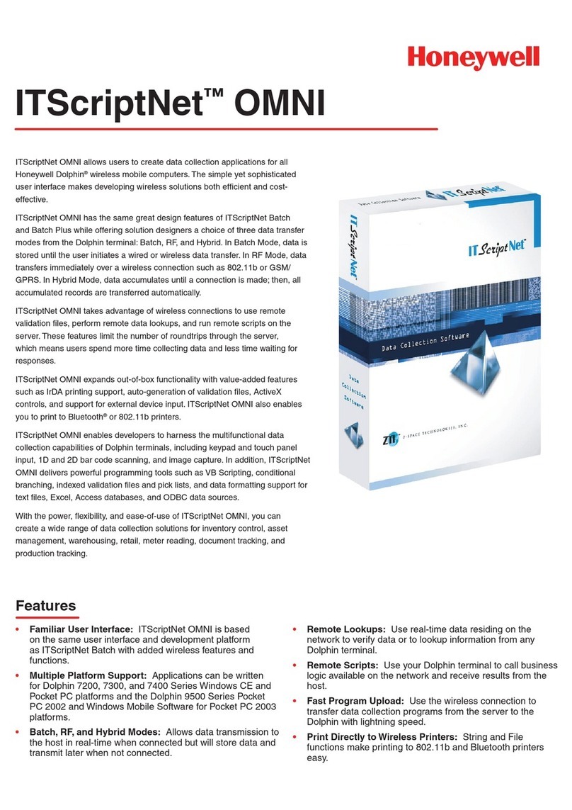 Honeywell Dolphin 7200 Software guide