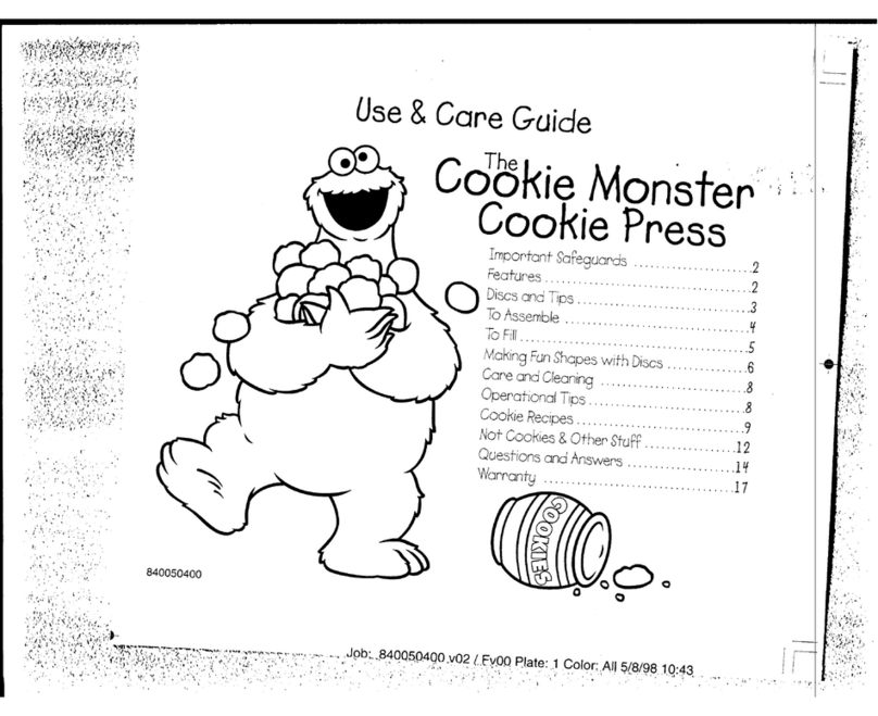 Hamilton Beach Cookie Monster 80090 Use & care guide