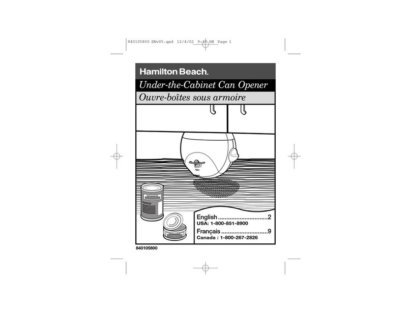 Hamilton Beach 76460 user guide