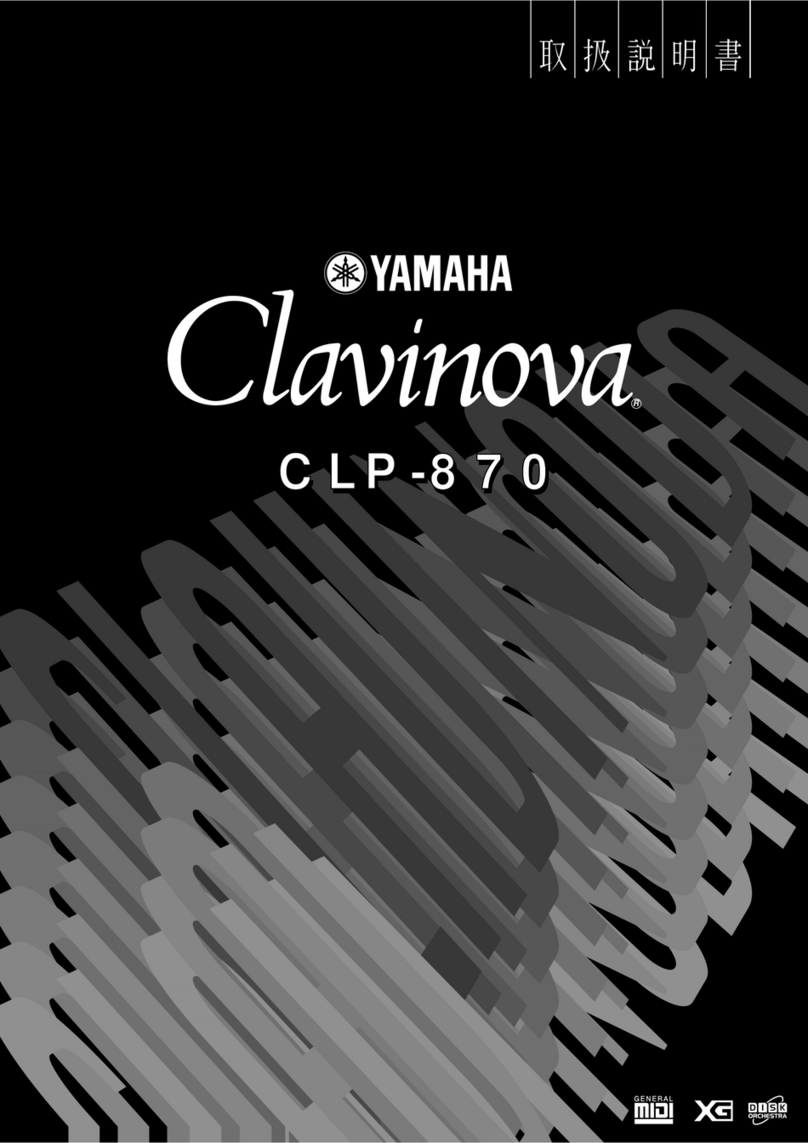 Yamaha Clavinova CLP-870 User manual Yamaha Clavinova CLP-870 User manual