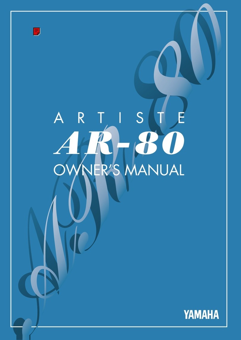 Yamaha Artiste AR-80 Electone owner's manual