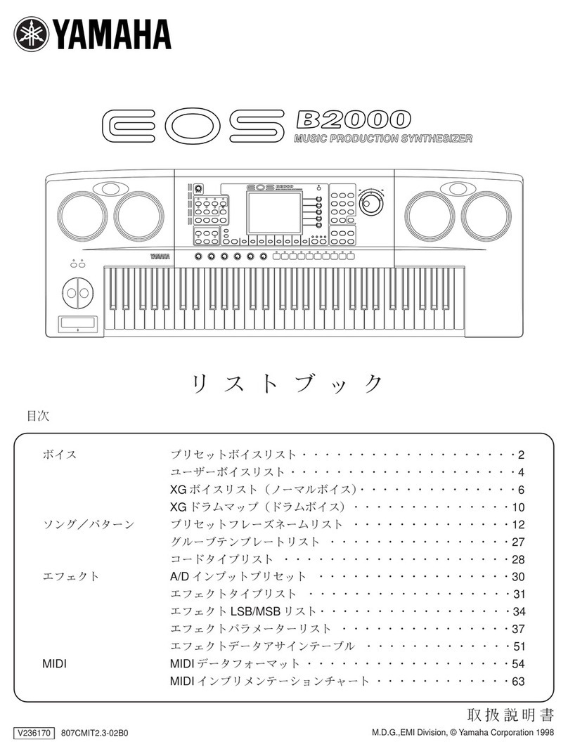 Yamaha B2000 User manual Yamaha B2000 User manual