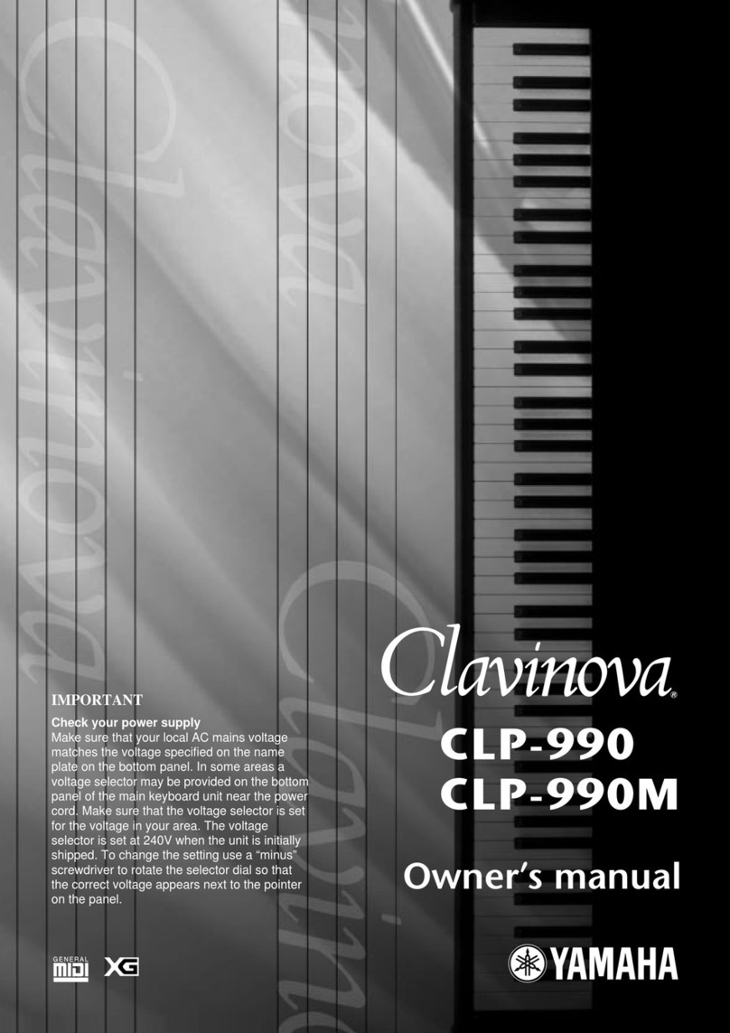 Yamaha Clavinova CLP-990 User manual Yamaha Clavinova CLP-990 User manual