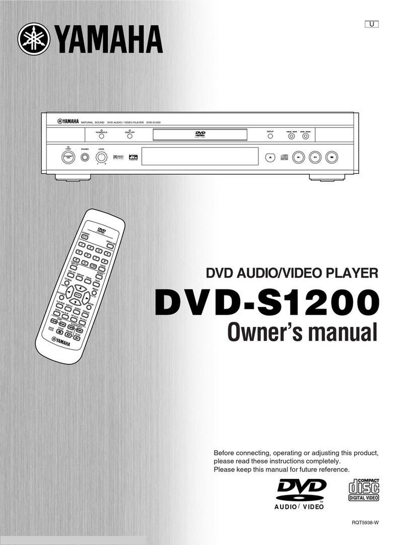 Yamaha DVD-S1200 owner's manual