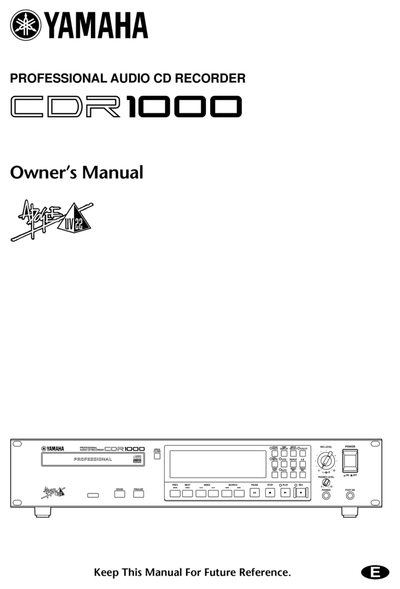 Yamaha CDR1000 User manual