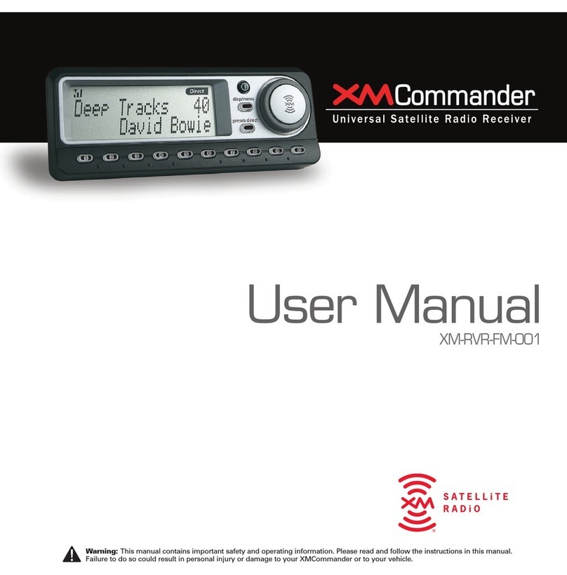 XM Satellite Radio XM XMCommander XM-RVR-FM- user manual