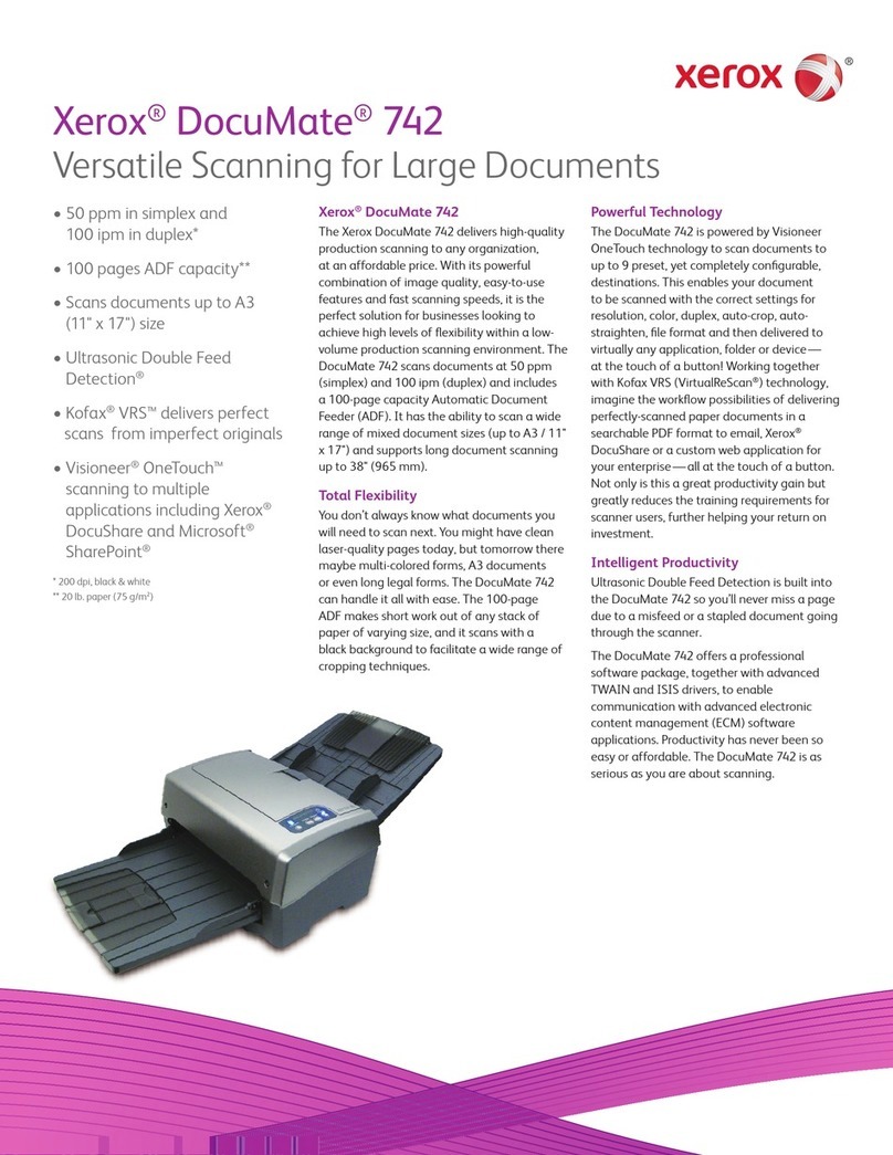Xerox DocuMate 742 User manual