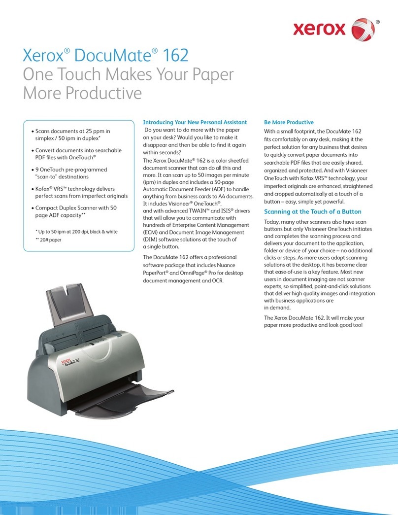 Xerox DocuMate 162 Brochure & specs
