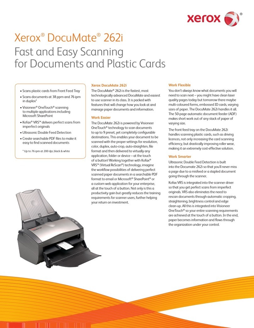 Xerox DOCUMATE DocuMate 262i User manual