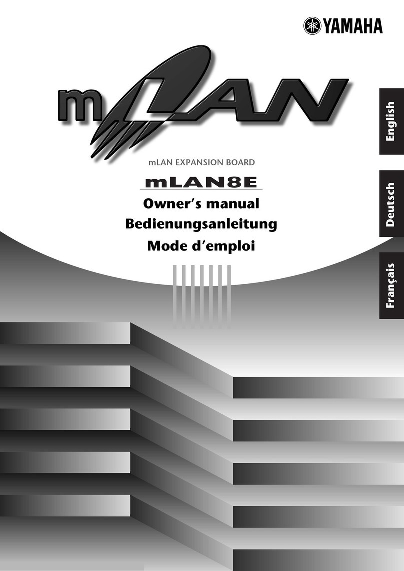 Yamaha mLAN8E User manual Yamaha mLAN8E User manual