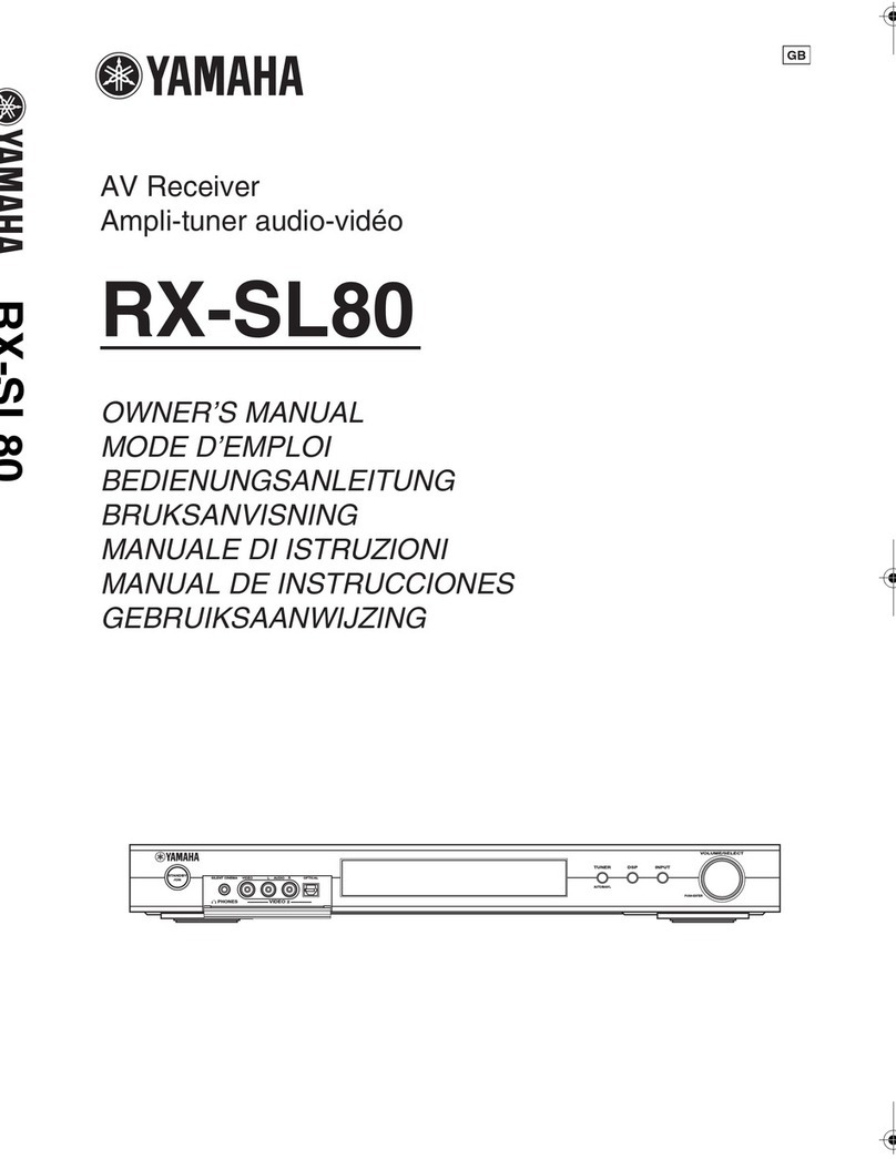 Yamaha RX-SL80 owner's manual
