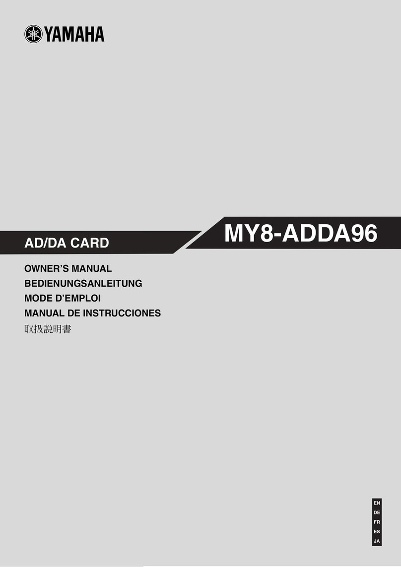 Yamaha MY8-ADDA96 owner's manual Yamaha MY8-ADDA96 owner's manual