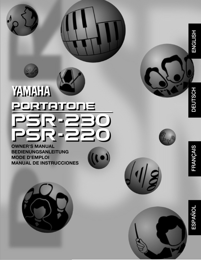 Yamaha PortaTone PSR-220 User manual Yamaha PortaTone PSR-220 User manual