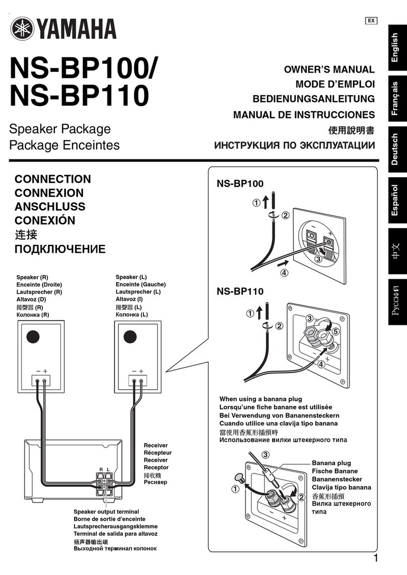 Yamaha NS-BP100 owner's manual