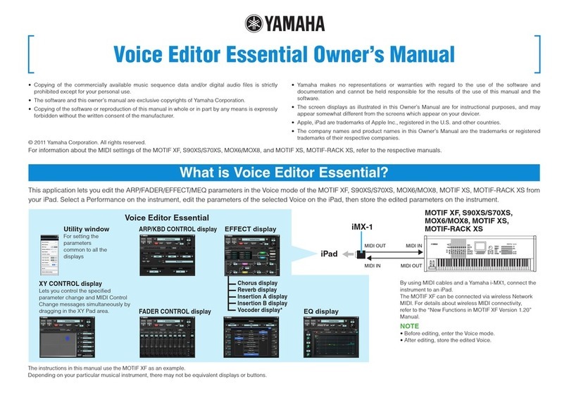 Yamaha MOTIF XF User manual