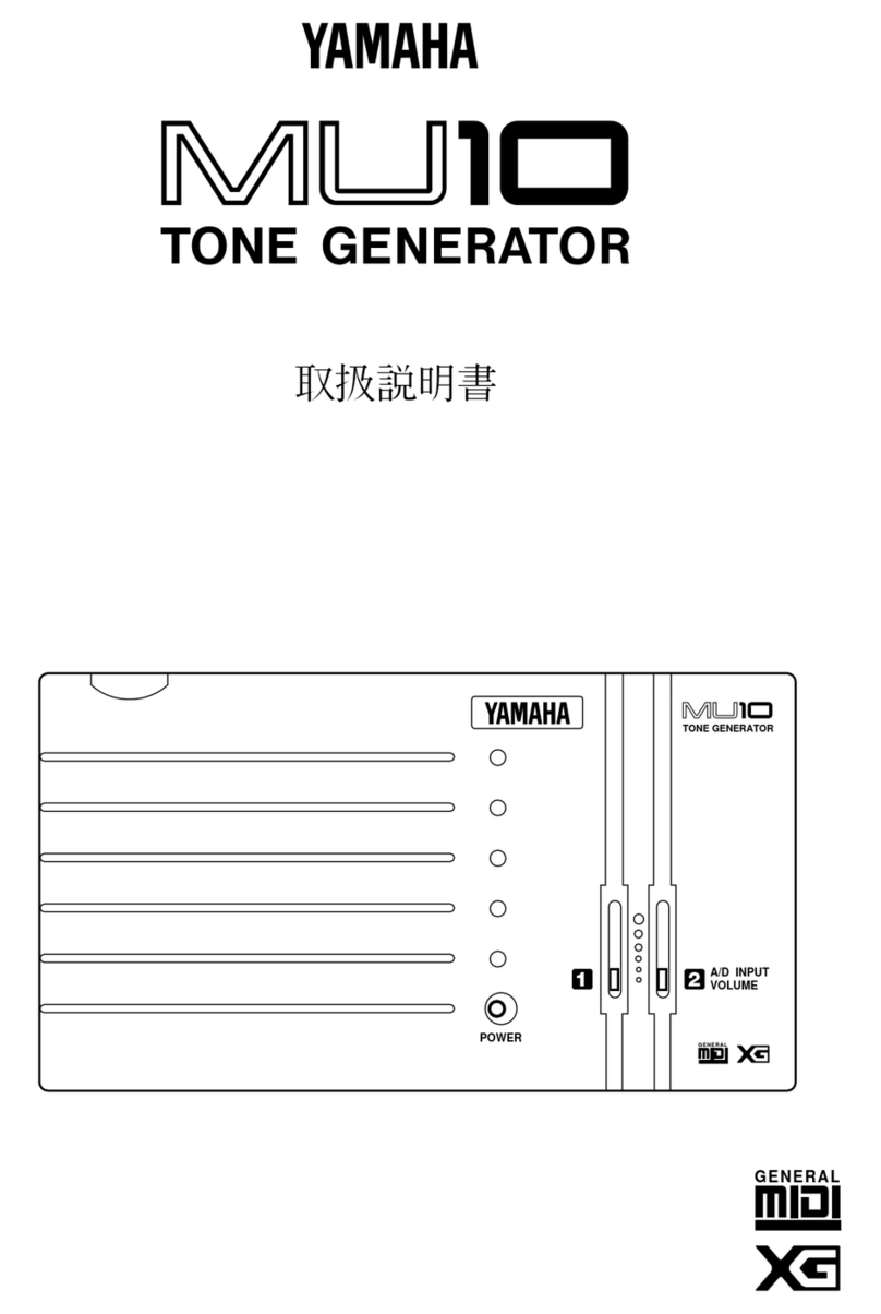 Yamaha MU10 User manual Yamaha MU10 User manual