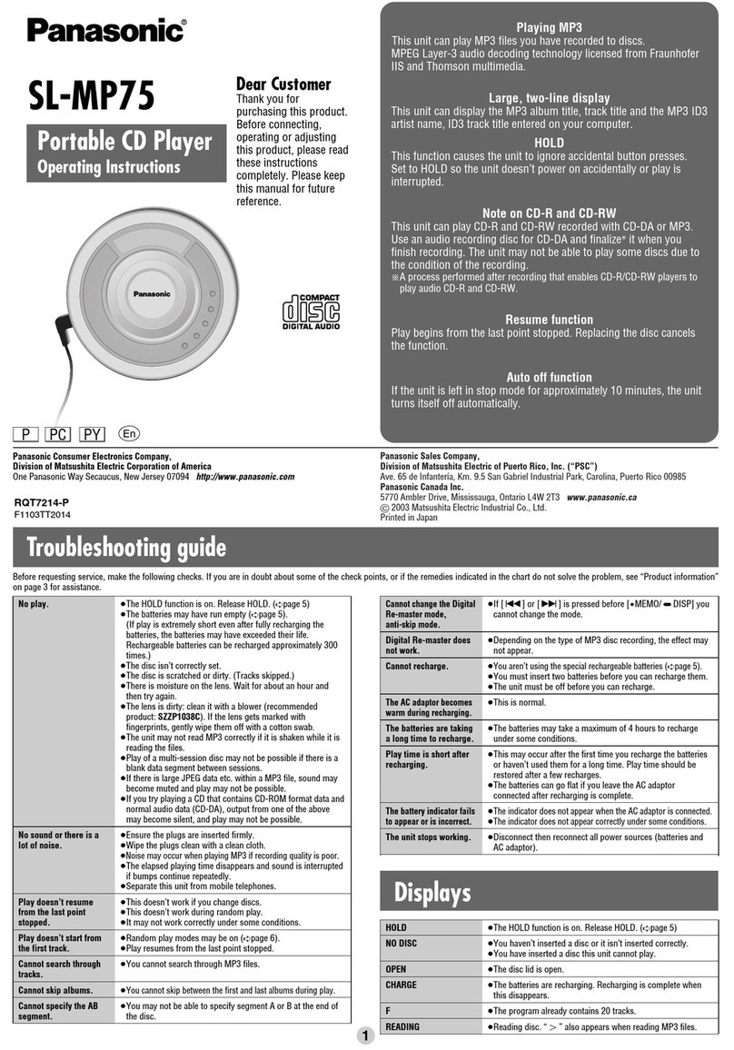 Panasonic SL-MP75 User manual