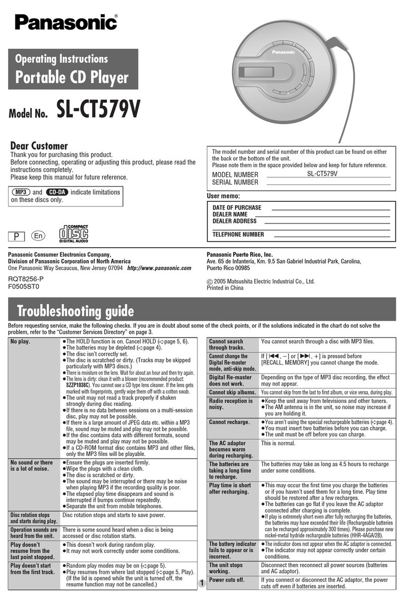 Panasonic SL-CT579V User manual