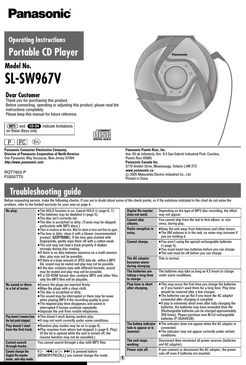 Panasonic SL-SW967VA User manual
