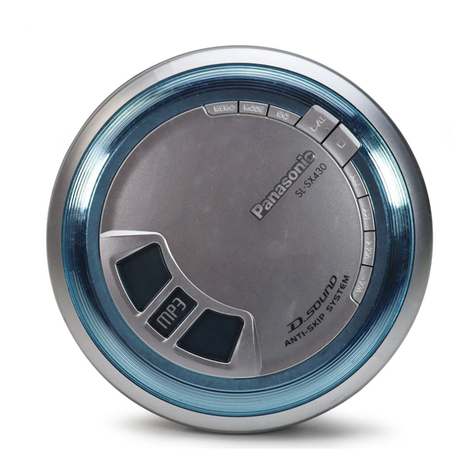 Panasonic SLSX430 - PORTABLE CD PLAYER User manual