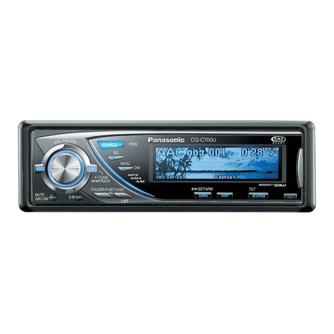 Panasonic CQC700U - AUTO RADIO/CD DECK operating instructions