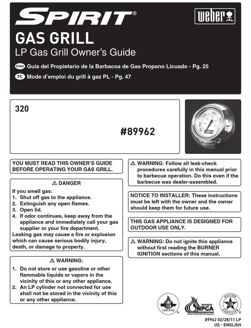 Weber SPIRIT 89962 User manual