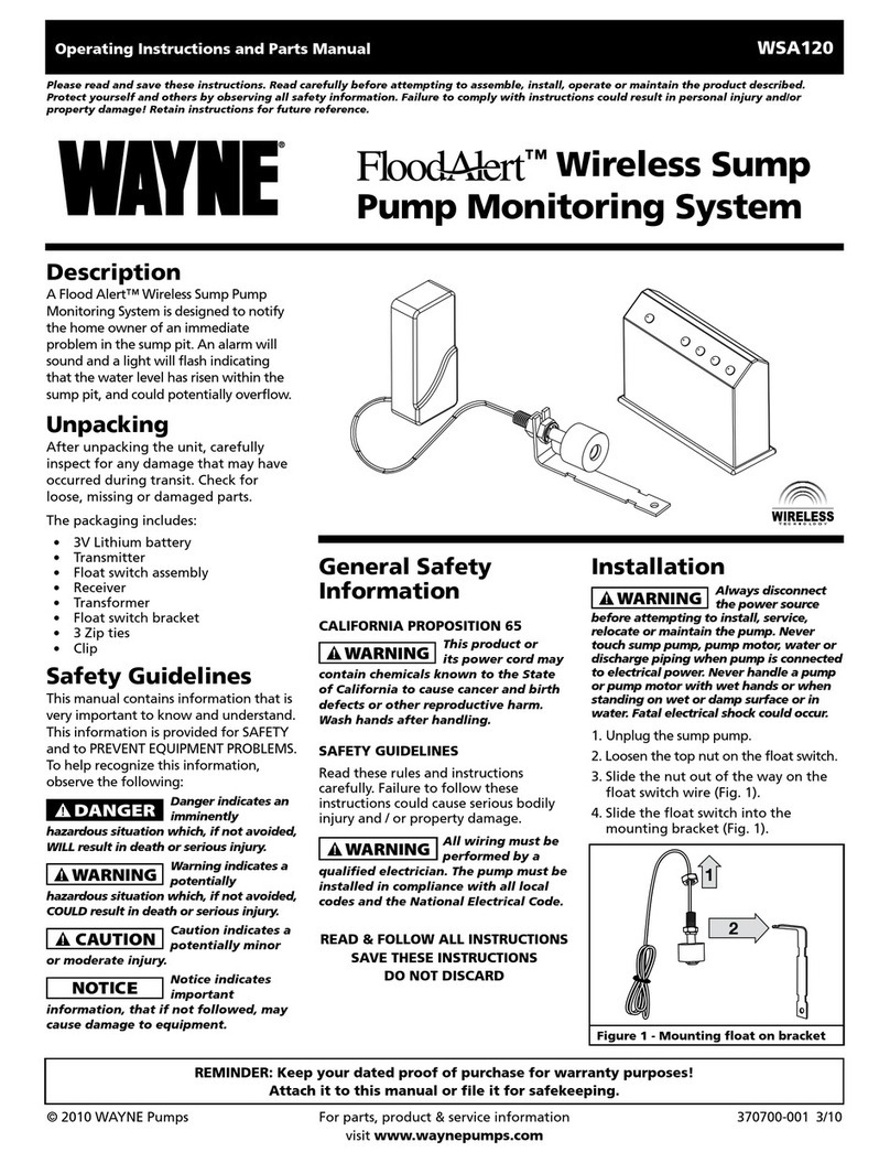 Wayne FloodAlert 370700-001 User manual
