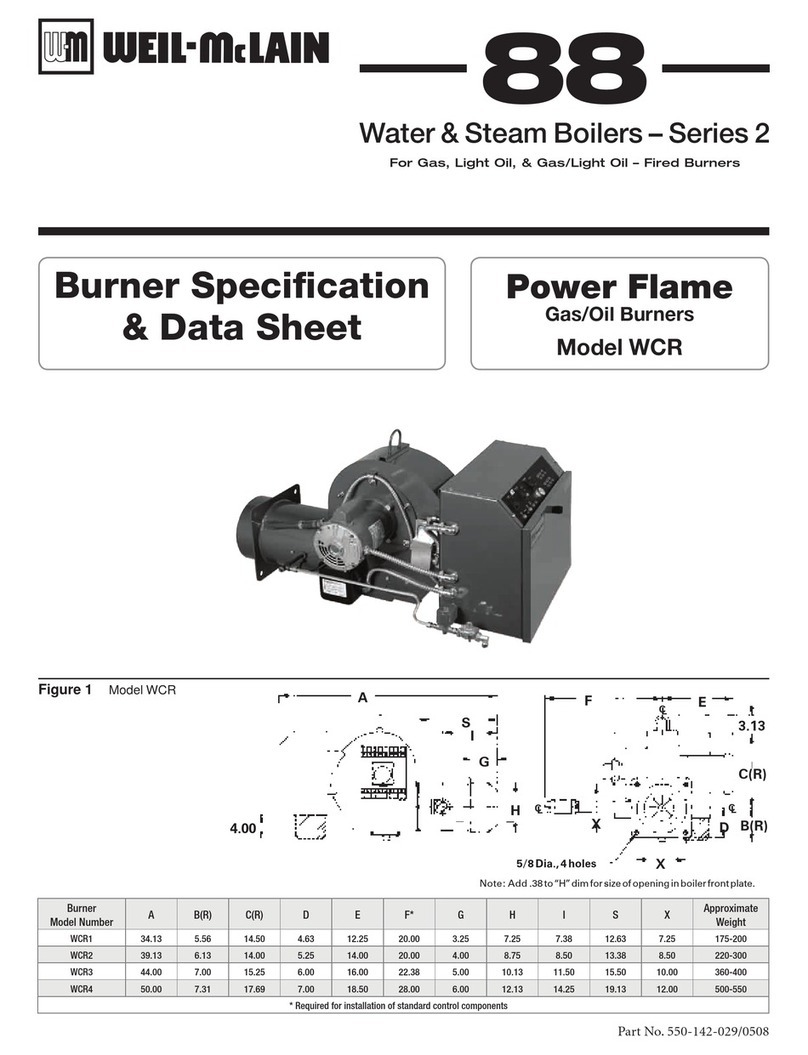 Weil-McLain Gas Burner specification