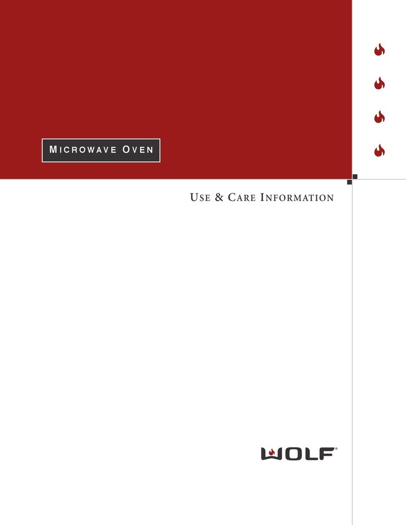 Wolf M I C R O W AV E O V E N Owner's manual