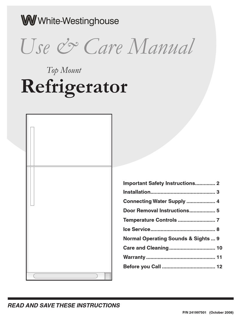 White-Westinghouse 241997501 Use & care manual