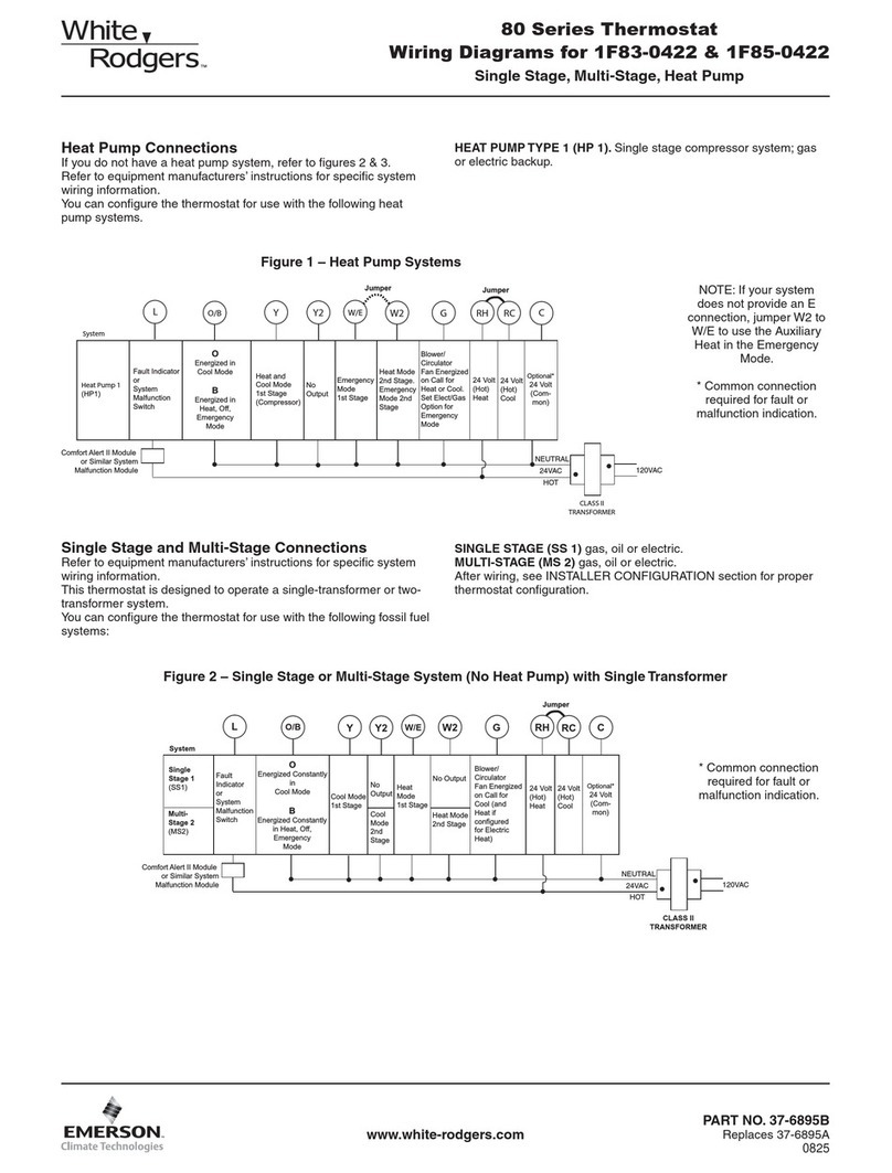 White Rodgers 1F85-0422 Wiring diagrams